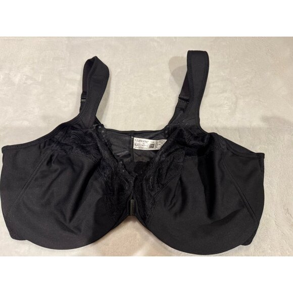 Glamorise Women's Black Full Figure Wonderwire Front Close Bra #1245 Size 44DD - Picture 5 of 6